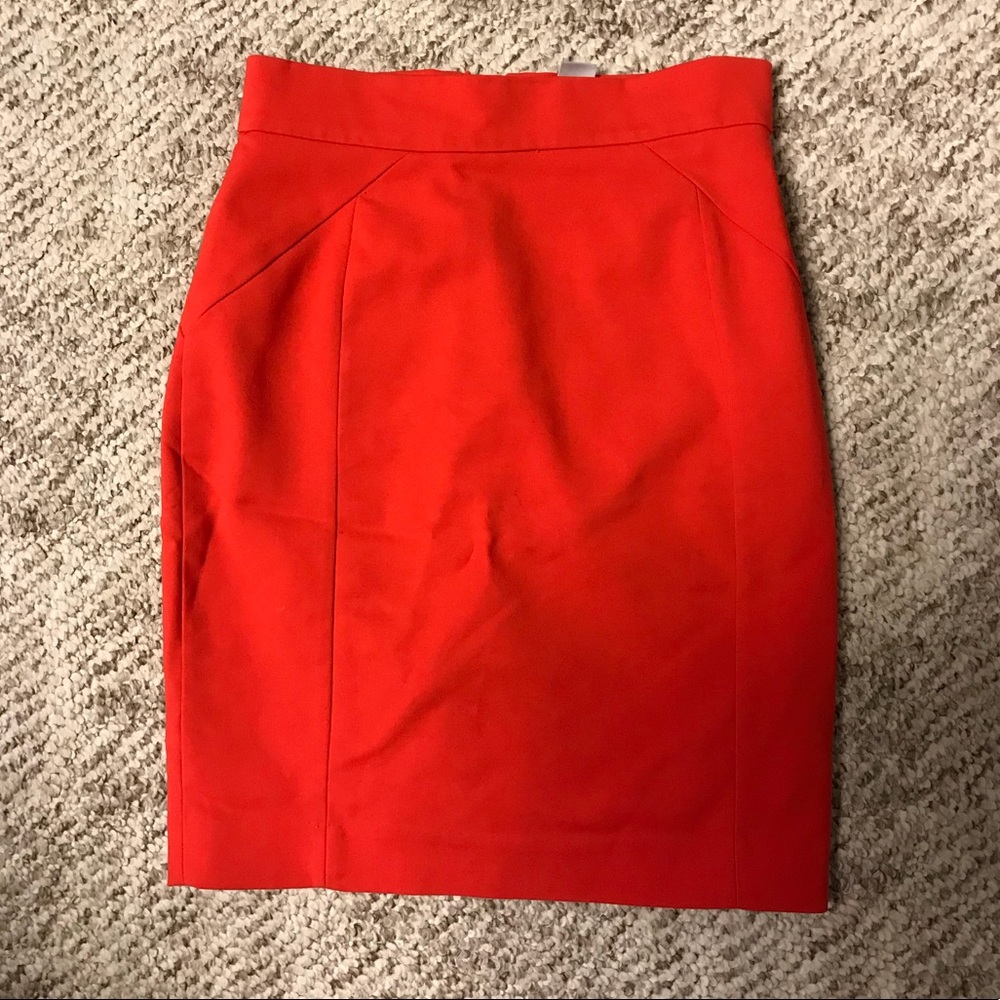 H&M Red Pencil Skirt Size 4